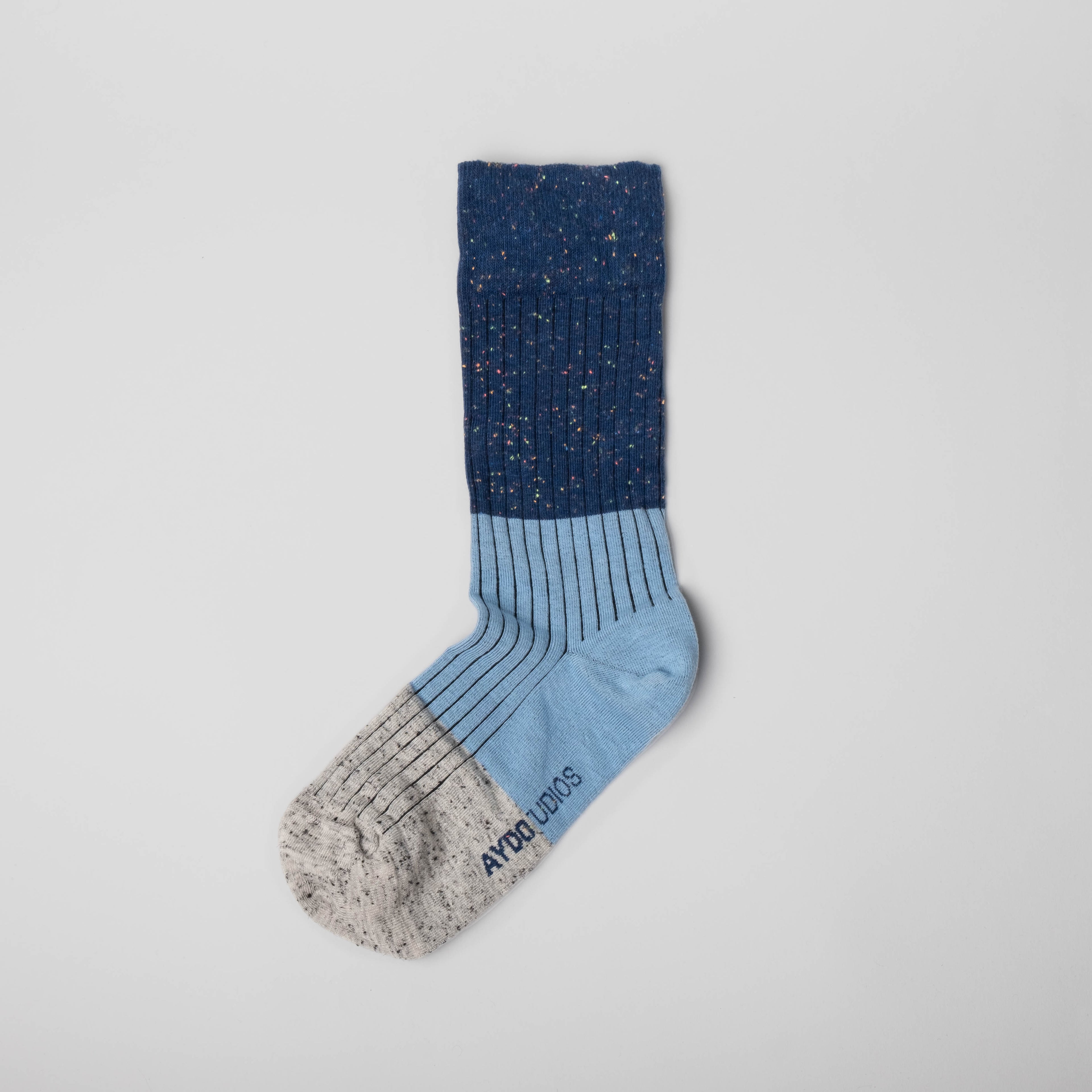 Ribbed Neps Cotton // Dark Blue//Sky Blue