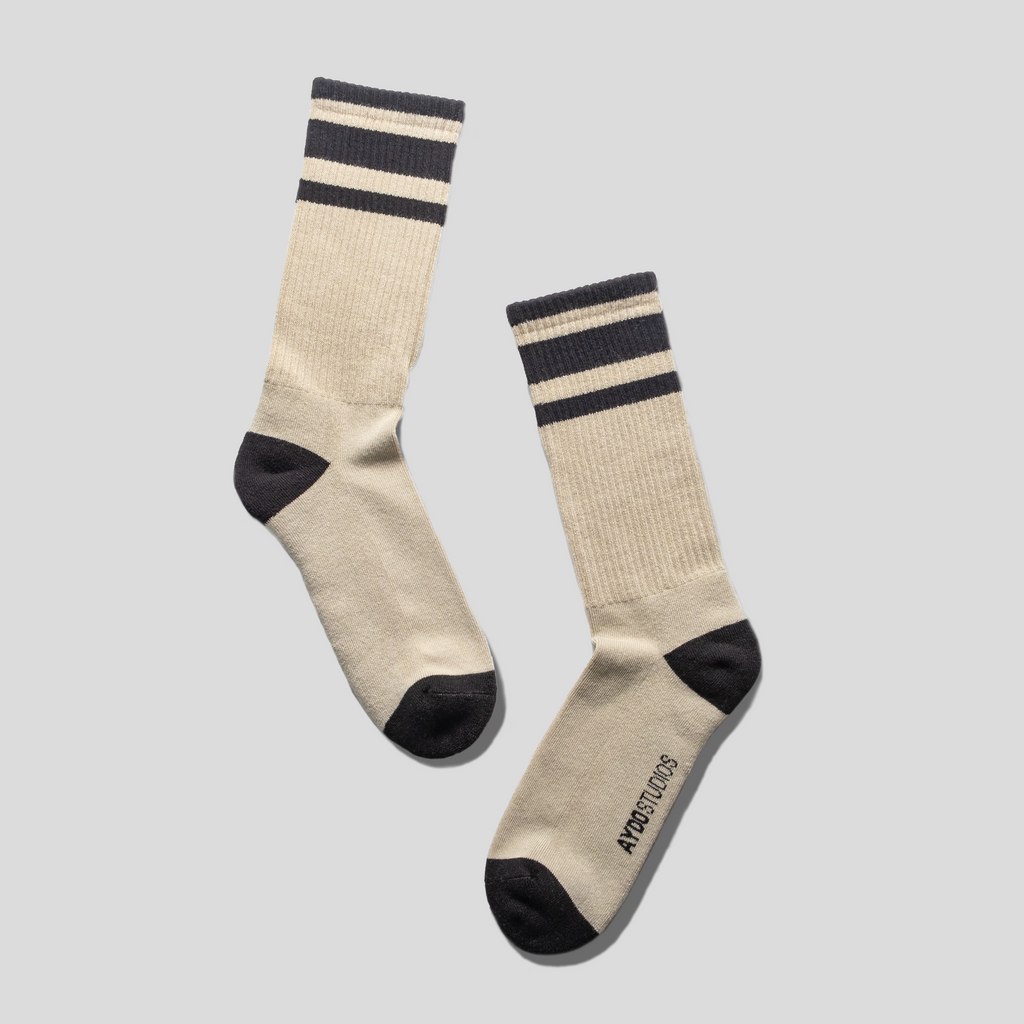 Tennis Bamboo Terry // Clay White//Black