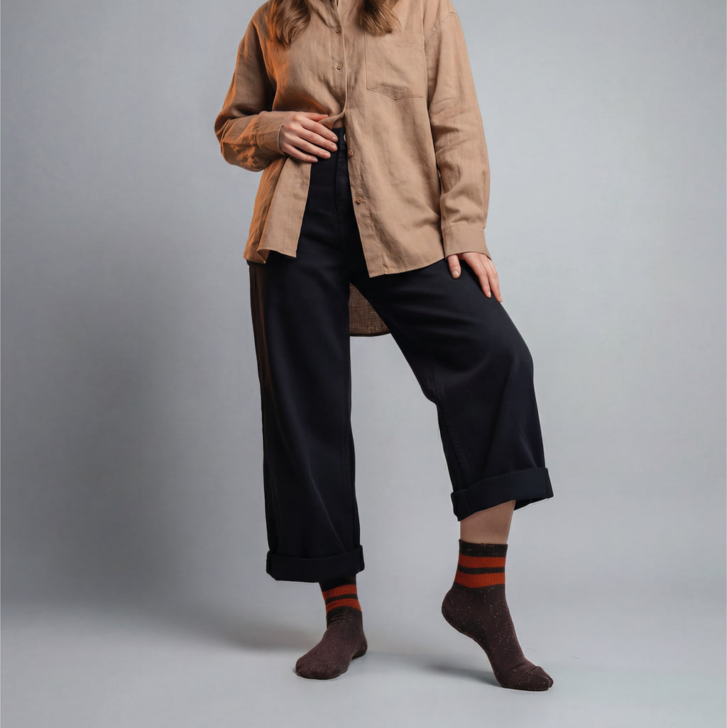 ANTWERPEN // Dark Brown NEPS // Red Orange